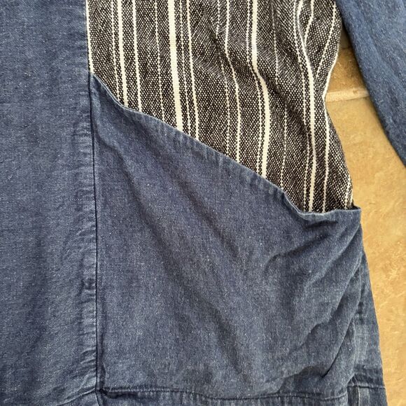 Pamut Cardigan Womens Size XL Denim Hemp Cotton Blue Boho - Picture 4 of 7